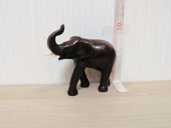 即購入OK!!】木彫り 象 置物 ブラックウッド アジアン雑貨 - メルカリ