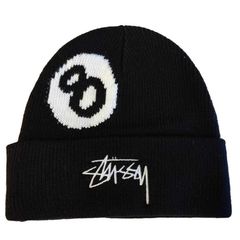 Stussy 8 Ball Pom Pom Beanie ビーニー ニット帽 ステューシー