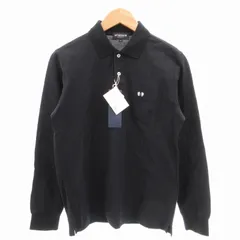 マックレガー マクレガー McGREGOR タグ付き ポロシャツ カットソー 長袖 鹿の子 刺繍 M 紺 ダークネイビー /GV