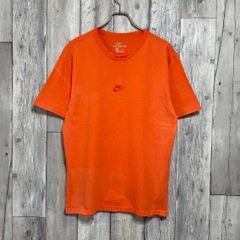 NIKE ナイキ スウォッシュ ワンポイント オレンジ 綿 半袖 Tシャツ TEE M