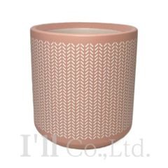 HERMES　エルメス　ブドワール　キャディー　H311918M　05　ラッカーウッド　ピヴォワンヌ　プードル　インテリア小物　小物入れ　ラウンド　収納ケース　ペン立て　ペンスタンド　ピンク　レザー【中古】【74894】