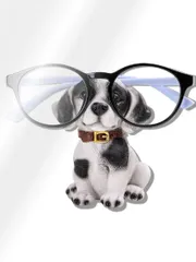 CIOP 【 どうぶつ メガネスタンド (こいぬ 01) 白黒の犬 】 眼鏡 置き かわいい 可愛い おしゃれ フィギュア 卓上 メタルフレーム/サングラス/丸眼鏡/スクエア [こいぬ 01]