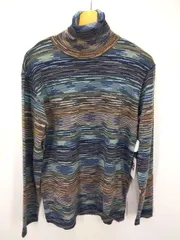 ミッソーニ MISSONI ハイネックマルチボーダーニット メンズ  表記無のサムネイル