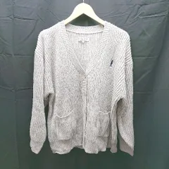 ◇ U.S.POLO ASSN 無地 Vネック シンプル 天竺編み 長袖 ニット カーディガン フリーサイズ ライト グレー レディース E  【1303160014269】