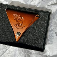エセニワカホウレンソウ　本革ハードレザーコインケース　化粧箱付き