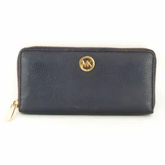 『USED』 マイケルコース 長財布 レザー ダークネイビー