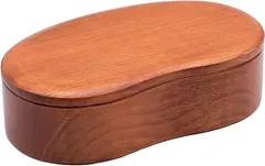 和歌山峠のわっぱめし弁当箱屋さん(wakayama wappa bento box store) 木製 くりぬき 漆塗り 約18×10cm ランチボックス 一段 豆型 A-72-273479