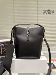 【今日特価】YSL Black - Gold Bucket Bag / YSL ブラックゴールド バケットバッグ（19×26cm）