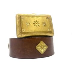 BOTTEGA VENETA ボッテガヴェネタ　ベルト　ウエスト　コインケース　バックル　ウエスタン　ゴールド　ダークブラウン