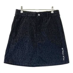 サイズ：LL FILA GOLF フィラゴルフ  裏起毛スカート 総柄 ブラック系 [240101444218] ゴルフウェア レディース ストスト