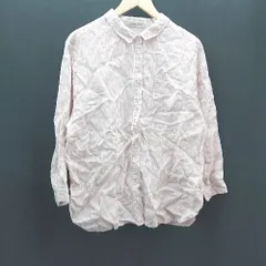 ◇ Samansa Mos2 サマンサモスモス ボタン 胸ポケット 薄手 ストライプ柄 長袖 シャツ サイズF レッド レディース E  【1308290059777】