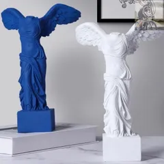 勝利の女神 オブジェ 置物 彫刻 首のない 天使 サモトラケのニケ モチーフ ニカ 西洋 ギリシャ神話 翼 首なし レプリカ フィギア 石像風  llh