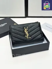 【今日特価】YSL（サンローラン） ブラック ミニウォレット 送料無料 在庫限定セール価格！