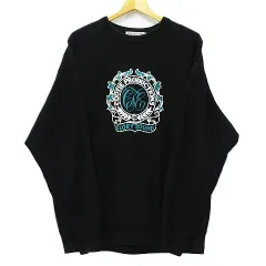 COOTIE PRODUCTIONS  クーティー プロダクションズ グローリーバウンド エンブレム プリント クルーネック スウェット 長袖 ブラック 黒 メンズ M M000-0909①