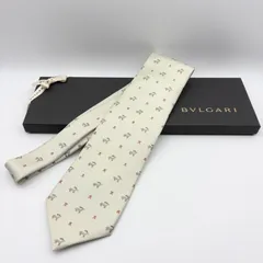 【 箱付/未使用 】BVLGARI ブルガリ ネクタイ アニマル柄 シルバーベージュ