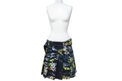 極美品 LOUIS VUITTON ルイヴィトン 21AW モノグラムタイダイ デニムスカート RM2129 H98 HLE10W ブラック マルチカラー M 中古 4b000636