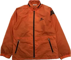 80s ☆ adidas ☆ ナイロンジャケット ウィンドジャケット オレンジ L スポーツ ストリート ヴィンテージ デサント社 アディダス■AE289