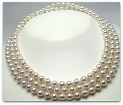 特売タイムセール５４０００円～更に値下！照り巻最高！超ロングネックレス７㍉～７．５㍉前後　長さ1２２ｃｍ前後！２重や３重にも色んなアレンジが出来ます