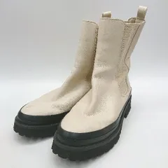 ■ Oriental Traffic オリエンタルトラフィック 厚底 ミドル丈 サイドゴア ブーツ サイズL ベージュ系 レディース E  【1405140003666】