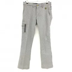 エドウィン パンツ 黒×白 細千鳥格子  メンズ M ゴルフウェア EDWIN GOLF