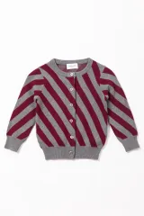 ARCH&LINE/KNIT BIAS BORDER CARDIGAN カーディガン　新品子供服95 キッズ 女の子 男の子のサムネイル