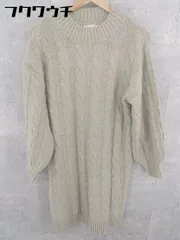 ◇ THE SHOP TK ザ ショップ ティーケー正面 ケーブルニット 長袖 膝丈 ニットワンピース ベージュ レディース 【中古】 【1101250005049】