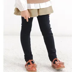 Bee【♪クーポン利用で20％OFF♪】スカッツ◇グレーベージュ◇韓国子供服 韓国子ども服 韓国こども服 キッズ 女の子 裏起毛 レギンス ストレッチ 100 110 120 130 140 150
