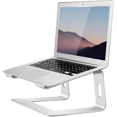 Orionstar ノートパソコン スタンド パソコン スタンド PC プラットフォーム スタンド 姿勢改善 腰痛猫背解消 組み立て式 ラップトップ タブレットスタンド 取り付けやすく 滑り止め 放熱性 アルミ合金製 10-15.6インチに対応 シルバー 1