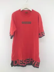 ◇ B ONE SOUL ビーワンソウル プリント 切替 七分袖 Tシャツ カットソー サイズL レッド系 ブラック レディース P  【中古】 【1209290006658】のサムネイル