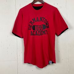USA製 80年代～90年代 80s 90s カレッジ ダブルフェイス リバーシブル Tシャツ 古着 メンズM レッド×ブラック 赤 黒 ヴィンテージ ビンテージ 【f240416024】