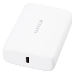 エレコム モバイルバッテリー 20W 10000mAh USB PD対応 大容量 小型 軽量 2ポート USB-C ケーブル付属 2台同時充電 PSE技術基準適合 [ iPhone SE3 15 / [ホワイト] [1)バッテリー単品] [2)USB-C×2]