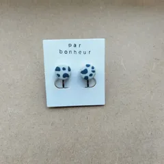 美濃焼きタイルイヤリング(牛さん)