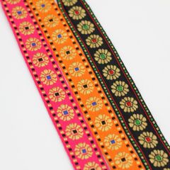 インド サリーボーダー リボン [全 3タイプ] [長さ約1Mカット] [幅2.2～2.4cm] tri-5