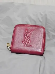 Yves Saint Laurent イヴサンローラン 折り財布 赤 ロゴ 美品 Yves Saint Laurent イヴサンローラン 折り財布 赤 ロゴ 美品