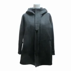 ザ リラクス THE RERACS 美品 ウールフーデッドコート ジップアップ ドロップショルダー ハーフ丈 グレー 38 約Mのサムネイル