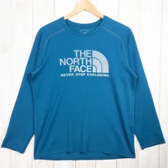 【Men's L ブルー系】 The North Face ( ザ・ノースフェイス ) ロングスリーブ GTD ロゴクルー L/S GTD Logo Crew ポリエステル ウェア トップス インナー シャツ ロングスリーブTシャツ クルー