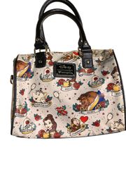 ラウンジフライ ディズニー 美女と野獣 ダッフルバッグ Loungefly x Beauty & the Beast Tattoo Flash Print Duffle Bag