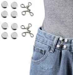 ウエストバックル 2セット シルバー ウエスト調整 アジャスター[定形外郵便、送料無料]