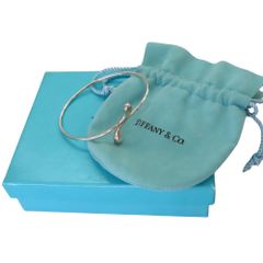 【中古】 Tiffany&Co. ティファニー エルサ ペレッティ ダブルティアドロップ バングル  SV925 ブレスレット シルバー 16cm A2501920 【無料ギフトラッピング承ります】
