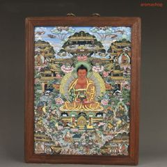 景徳鎮 陶板画 福寿康寧 掛け屏 応接間玄関 茶室 装飾品 工芸品