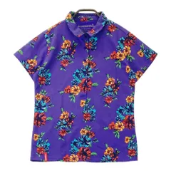 サイズ：L LE COQ GOLF ルコックゴルフ  半袖ポロシャツ 総柄 ネイビー系 [240101416913] ゴルフウェア レディース ストスト