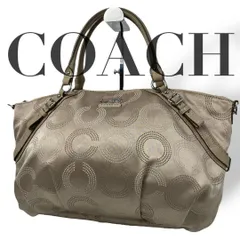 良品 4788 COACH コーチ トートバッグ シグネチャー柄 ベージュ