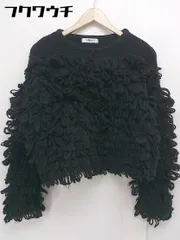 ■ CIAOPANIC チャオパニック ループヤーン 長袖 ニット セーター サイズF ブラック レディース  【1105060002861】