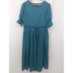 ◇ merlot plus メルロープリュス 五分袖 ロング ワンピース ブルー系 レディース  【中古】 【1206100006303】のサムネイル