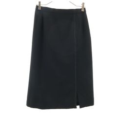 MISS BALMAIN ミスバルマン ウール100％ ミモレ丈 タイトスカート 11 黒 レディース 古着