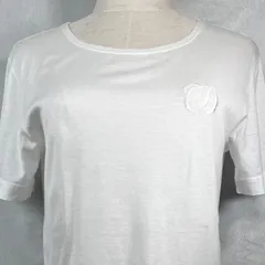 【ディオール】【Dior】CDロゴ刺繍 Tシャツ Sサイズ 白 トップス　001-0260