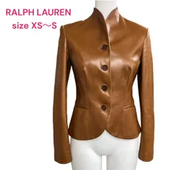 極美品　ラルフローレン　高級ラムレザー　ジャケット XS～S ブラウン、キャメル M4J509