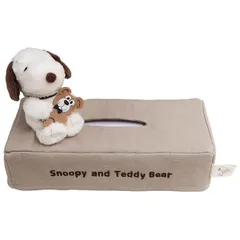 スヌーピー＆ベア ティッシュボックスカバー ボックスティッシュケース PEANUTS