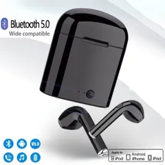 ワイヤレスイヤホン Bluetooth イヤフォン 片耳 両耳対応 マイク付き 物理ボタン操作 アンドロイド対応 高音質 軽量 コンパクト ランニング 通話 音楽 長時間再生 ノイズ低減 シンプル設計 ブラック