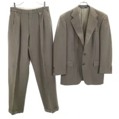 Polo by Ralph Lauren ポロバイラルフローレン 日本製 ウール100％ スーツ 上下 セットアップ A6 ブラウン系 アクティ21 メンズ 古着